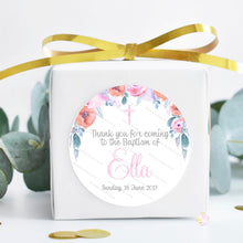 Load image into Gallery viewer, Floral Baptism Stickers Personalised