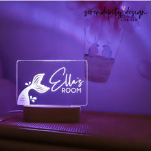Load image into Gallery viewer, Personalised Mermaid Night Light (LED)