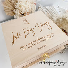 Load image into Gallery viewer, Lilies Floral Wooden Gold Hinged Keepsake Box