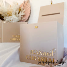 Load image into Gallery viewer, Latte Beige Wedding Acrylic Wishing Well