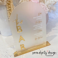 Load image into Gallery viewer, Acrylic Bar Sign / The Drinks Sign
