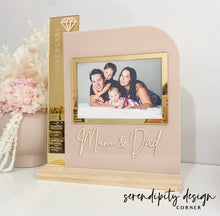 Load image into Gallery viewer, Interchangeable Photo Frame with Double Slot Timber Base