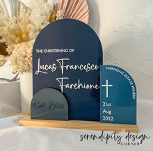 Load image into Gallery viewer, christening baptism table sign
