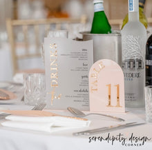 Load image into Gallery viewer, Table Numbers with Menu