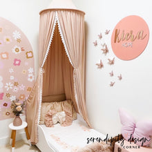 Load image into Gallery viewer, Peach & Rose Gold Bedroom Sign | Name Sign Decor | Baby Announcement Plaque