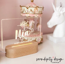 Load image into Gallery viewer, Personalised Flower Night Light (LED) - Sweet Dreams Little One