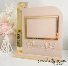 Load image into Gallery viewer, Interchangeable Photo Frame with Double Slot Timber Base