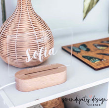 Load image into Gallery viewer, Personalised Fern Night Light (LED) - Sweet Dreams Little One