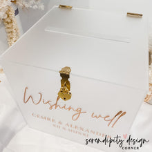 Load image into Gallery viewer, Frosted Clear Acrylic Wedding Wishing Well Personalised