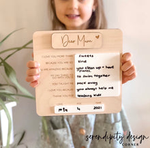 Load image into Gallery viewer, Personalised Letter To Mum/Dad Gift | Mother's Day Plaque | Interchangeable Sign - Mother's / Father's Day
