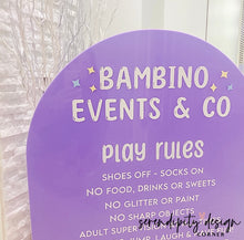 Load image into Gallery viewer, Jumping Castle Play Rules Sign Safety Rules Business Sign