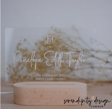 Load image into Gallery viewer, Personalised Zodiac Star Sign Night Light (LED)