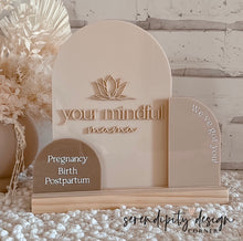 Load image into Gallery viewer, Social Media Business Sign Double Slot Timber Base