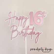 Load image into Gallery viewer, Double Layered Acrylic Cake Topper