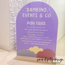 Load image into Gallery viewer, Safety Rules Jumping Castle Soft Play Personalised Sign