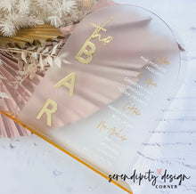 Load image into Gallery viewer, Acrylic Bar Sign / The Drinks Sign