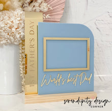Load image into Gallery viewer, Interchangeable Photo Frame with Double Slot Timber Base