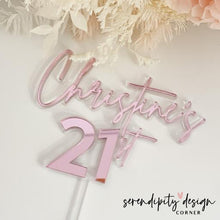 Load image into Gallery viewer, Double Layered Acrylic Cake Topper