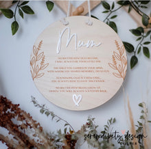 Load image into Gallery viewer, Mother / Nan Poem Wooden Sign | Mum Plaque