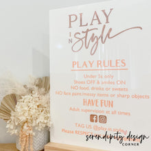 Load image into Gallery viewer, Jumping Castle Soft Play Bounce House Play Rules Sign