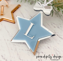 Load image into Gallery viewer, Star Christmas Ornament Initial