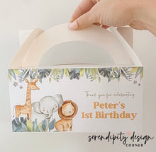 Load image into Gallery viewer, Safari Wild One Party Treat Favour Boxes