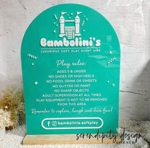 Load image into Gallery viewer, Jumping Castle Soft Play - Play Rules Sign