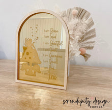 Load image into Gallery viewer, Daily Affirmations Mirrored Frame | Kids Daily Affirmations Fairy Decor ©