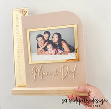 Load image into Gallery viewer, Interchangeable Photo Frame with Double Slot Timber Base