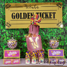 Load image into Gallery viewer, Willy Wonka Birthday Party Chocolate Wrappers