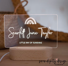 Load image into Gallery viewer, Personalised Rainbow Night Light (LED)