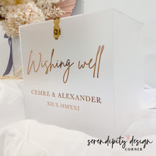Load image into Gallery viewer, Frosted Clear Personalised Acrylic Wishing Well