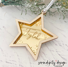Load image into Gallery viewer, Personalised Star Shape Name Ornament - Your Shining Keepsake