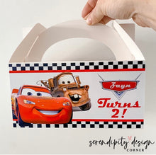 Load image into Gallery viewer, Cars Lightning McQueen Party Treat Favour Boxes
