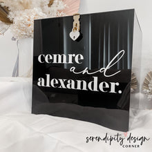 Load image into Gallery viewer, Personalised Acrylic Wishing Well | Acrylic Wishing Well | White Acrylic Wedding Wishing Well