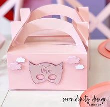 Load image into Gallery viewer, Superhero PJ Masks Name Acrylic Party Treat Favour Boxes