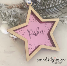 Load image into Gallery viewer, Personalised Star Shape Name Ornament - Your Shining Keepsake