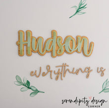 Load image into Gallery viewer, Double Layered Name Sign | Wood & Acrylic Name Sign