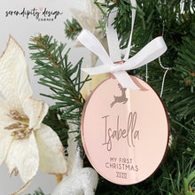 Load image into Gallery viewer, Personalised Christmas Bauble Ornament - My First Christmas
