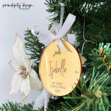 Load image into Gallery viewer, Personalised Christmas Bauble Ornament - My First Christmas