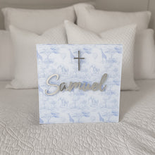 Load image into Gallery viewer, Printed Acrylic Baptism Box - Safari Toile de Jouy
