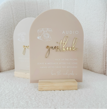 Load image into Gallery viewer, Audio Guestbook Acrylic Sign

