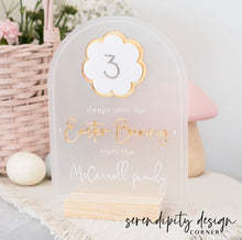 Load image into Gallery viewer, Frosted Clear Easter Countdown Calendar | Easter Bunny Countdown Board
