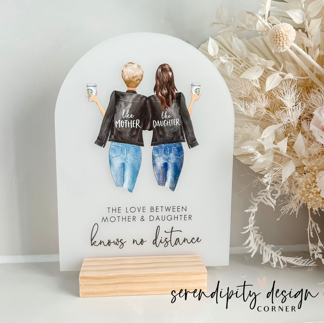 Mum and Daughter Illustration