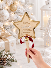 Load image into Gallery viewer, Personalised I Believe Christmas Wand | Santa Bell Wand | Polar Express Inspired Christmas Keepsake | Personalised Christmas Gift for Kids | I believe Christmas Bell
