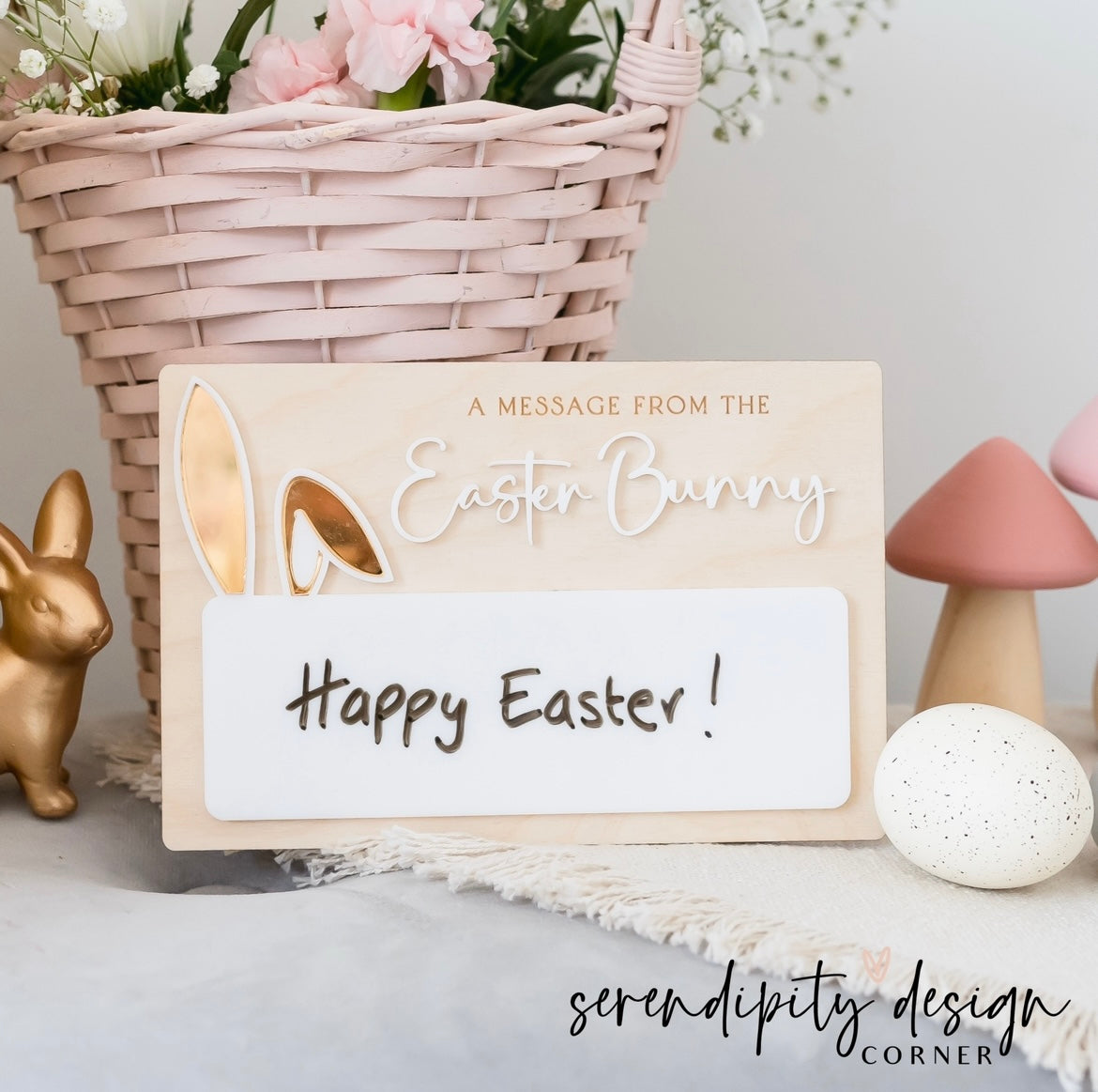 A Message from the Easter Bunny Sign | Easter Bunny Letter ...