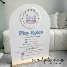 Load image into Gallery viewer, Jumping Castle Soft Play - Play Rules Sign
