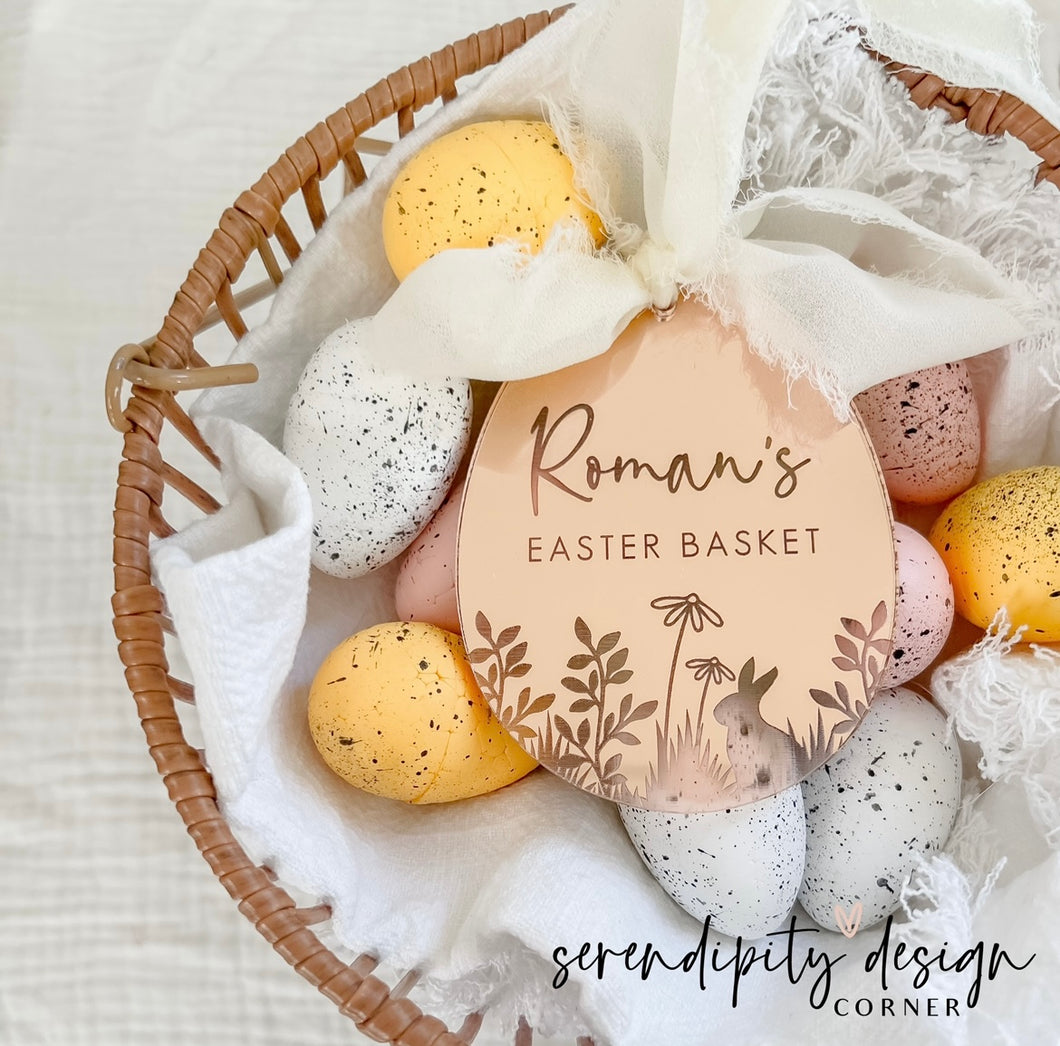 Easter Egg Basket Tag