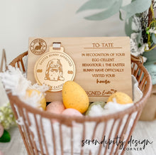 Load image into Gallery viewer, Easter Bunny Award Certificate with Medal
