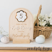 Load image into Gallery viewer, Wooden Easter Countdown Calendar | Easter Bunny Countdown Board
